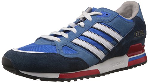 adidas Originals ZX750, Zapatillas de Estar por casa para Hombre, Azul-Blau (BLUBIR/RUNWH), 44 2/3 EU