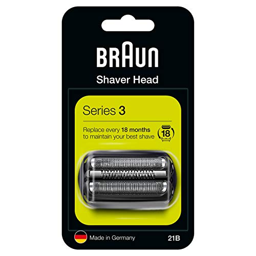 Braun Series 3 21B Cabezal de Recambio para Afeitadora Eléctrica, Compatible con las Afeitadoras Series 3, Negro