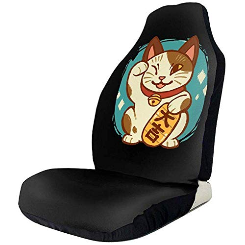 Drew Tours Fresquo Maneki Somebody Universal Car Seat Covers, SUV, Berline, Veicoli, Airbag compatibile