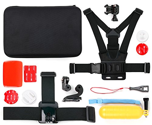 DURAGADGET Kit de Accesorios + Estuche para Cámara Deportiva Midland H180 | H3 | H360 | H5 | H7 | XTC400