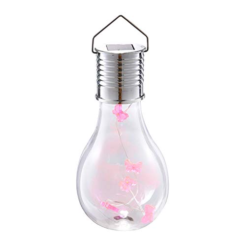 FiedFikt - Bombilla LED colgante con forma de mariposa para jardín, acampada o mariposas, 1 unidad