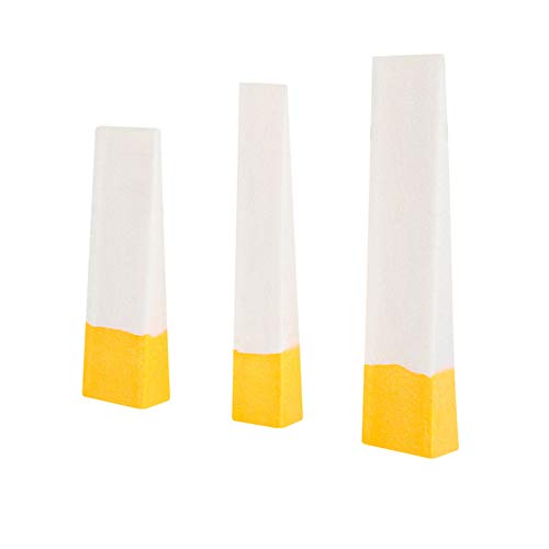 Jroyseter 3 Piezas De Cuña De Fieltro para Piano Silenciar Piezas De Reparación De Afinación De Piano Bloque De Algodón Absorbente De Sonido Naranja Y Blanco