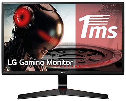 LG 24MP59G-P - Monitor Gaming FHD de 60 cm (24") con Panel IPS (1920 x 1080 píxeles, 16:9, 1 ms con MBR, 75Hz, 250 cd/m², 1000:1, sRGB >99%), Color Negro