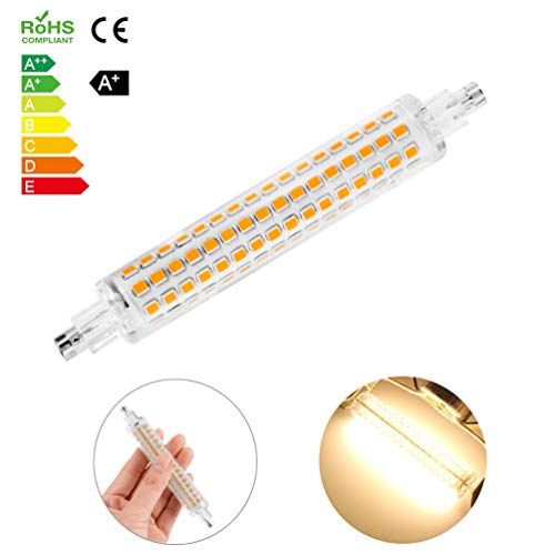 Luz de bulbo de maíz LED de 118 mm, Base de LED R7S Bombilla de maíz J118 2835 SMD, Bombilla de maíz de reemplazo halógena de 15 vatios Lámpara blanca cálida que ahorra energía