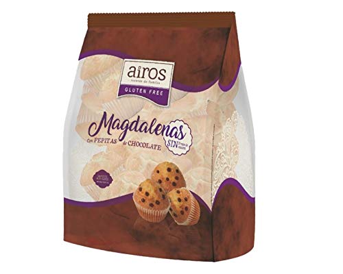 Magdalenas con pepitas de chocolate sin gluten bolsa 210 g