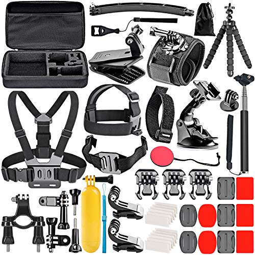 Neewer 50-en-1 Accesorios de Cámara de Acción Kit para GoPro 8 GoPro Hero 7 6 5 4 Hero Session 5 Apeman dji OSMO Action SJ6000 DBPOWER AKASO VicTsing Rollei Lightdow Campar