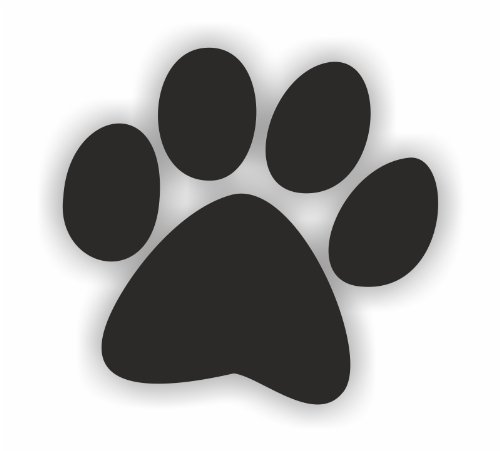 Sea View Stickers 30 Dog Cat Paw Print Stickers - Black by Sea View Stickers