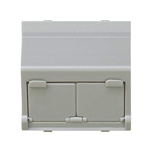 Simon 27086-37 - Adaptador Universal Acodado 2 Conectores Gris