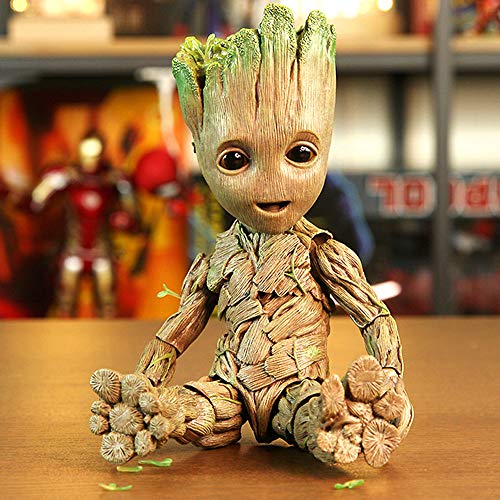 Toy Statues Avengers 4 Carácter Árbol Groot Acción Juegos De Construcción Decorativo Desprendible Material PVC Altura Cerca De 26cm del Regalo De Cumpleaños De Navidad Standard Version