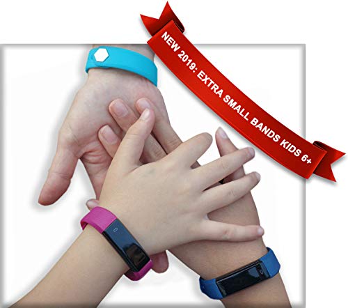 Trendy Pro Medidor de Actividad Niños - Reloj Inteligente para Niños - Pulsera de Monitor de Salud con Alarmas, Seguimiento de Sueño y Actividad, Contador de Pasos, Cargador USB, App Smartphone