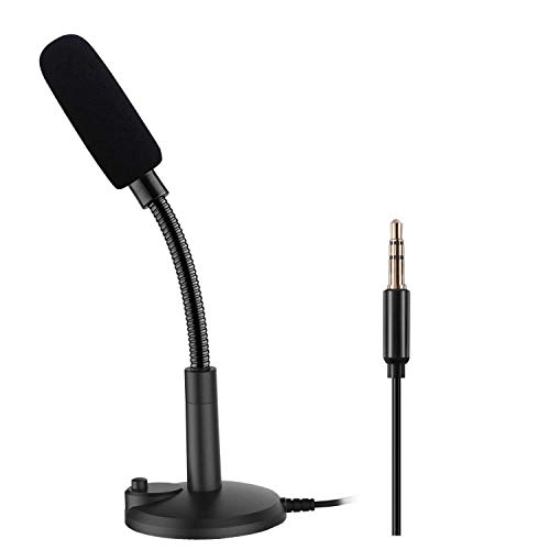 Z ZAFFIRO Actualización de micrófono para computadora,Micrófono para PC Plug & Play 3.5mm Home Studio Micrófono de Condensador para computadora de Escritorio/portátil/portátil, Grabación para Youtube