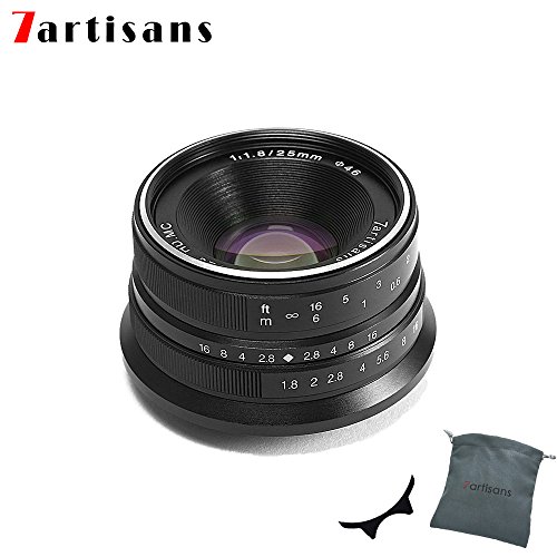 7Artians - Objetivo de enfoque manual para cámaras Canon M como M1 M2 M3 M5 M6 M10 (25 mm)