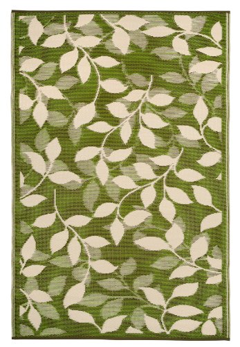 Fab Habitat Bali - Alfombra, 90 x 150 cm, Color Verde Bosque y Crema