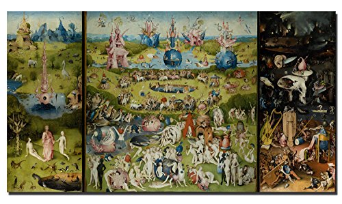 Fajerminart Cuadro En Lienzo - Impresiones En Lienzo Arte de la Pared - Famous Art Garden of Earthly Delicias Réplica Cuadro En Lienzo Decoraciones De Pared Para La Sala de Estar (Sin Marco)(70x140cm)