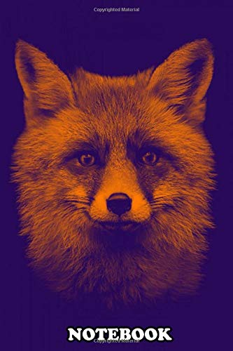 Notebook: The Fox Potrait Poster , Journal for Writing, College Ruled Size 6" x 9", 110 Pages