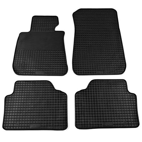 UnfadeMemory Alfombrillas para Coche 4 Piezas con Superficie Antideslizante para BMW 3 Series (E90),a Medida Goma,Negro