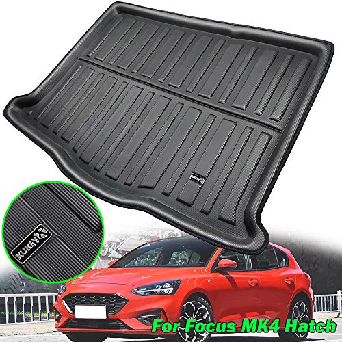 XUKEY para Focus MK4 Hatchback 2019 Maletero Trasero Maletero Bandeja Piso Alfombra Equipaje Bandeja Barro Kick Pad a Medida