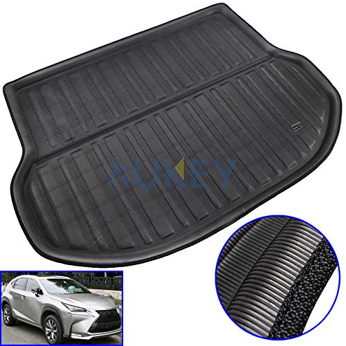 XUKEY para Lexus NX NX200T NX300H NX300 2015 – 2018 Maletero Trasero Maletero Bandeja de Suelo Alfombra Bandeja de Equipaje Barro Kick Pad a Medida