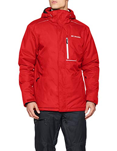 Columbia Chaqueta de esquí Impermeable para Hombre, Ride On Ski Jacket, Rojo (Red Spark), Talla XL