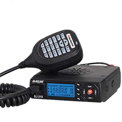 Easy-topbuy BJ-218 VHF/UHF Dual Banda Radio de Coche móvil Interphone del Coche Vehículo Transceptor con Programable por PC de Largo Alcance Pantalla LCD 200 Canales 136-174/400-470MHZ 25W