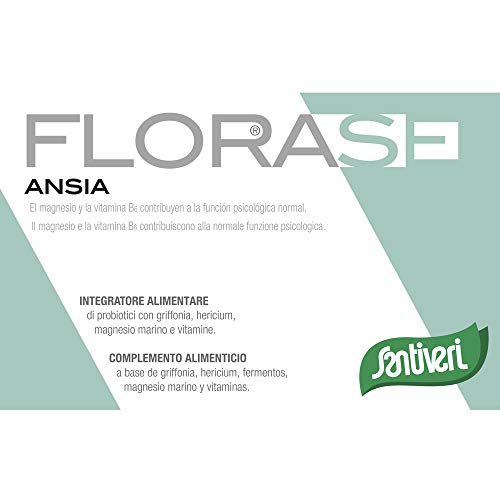 Florase Ansia de Santiveri: Complemento Alimenticio con Magnesio y Vitamina B6 - 40 Cápsulas