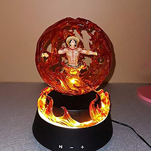 No Regalos de Anime para niños One Piece Anime Figure Model Portgas · D · Ace Statue Decoración Hecha a Mano Bluetooth Speaker Sensor 22CM