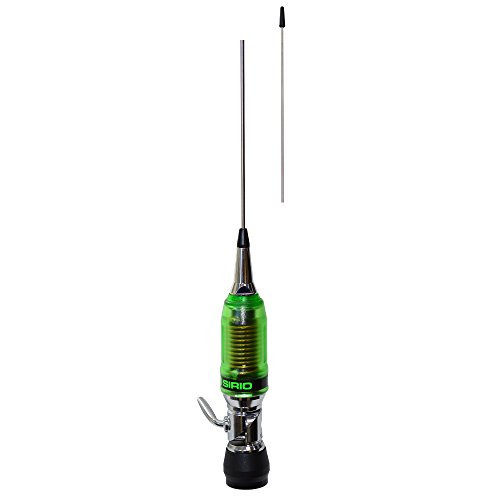 Sirio 2218505.51/LED Antena CB Performer 5000 pl con LED sin Cable Cromo/Negro/Verde