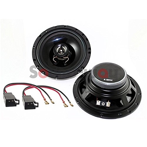 Sound-way Kit Montaje Autoradio, Altavoces, 16,5 cm, 120 Watts, compatibles con Citroen C3, C4, C5, C8