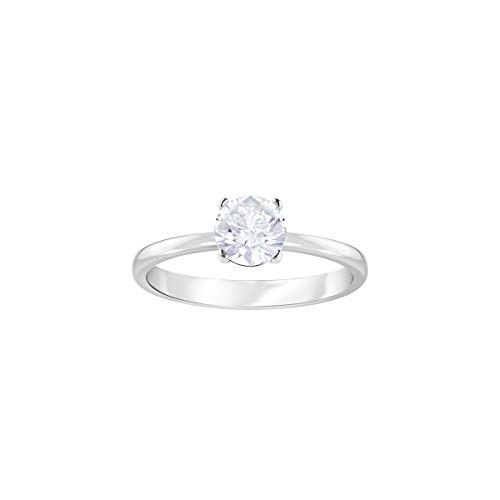 Swarovski Anillo Attract, para Mujer, blanco, Baño de Rodio