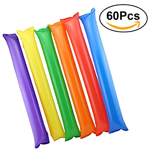 TOYMYTOY 60pcs bam bam thunder sticks palo palillos trueno pega los Noisemakers inflables para partido de Cherring (color de la mezcla)