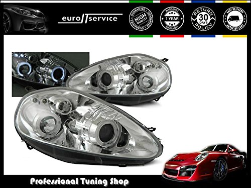 V-Maxzone lpfi03 Set de lámparas Proyector Faros delanteros Angel Eyes, color cromado