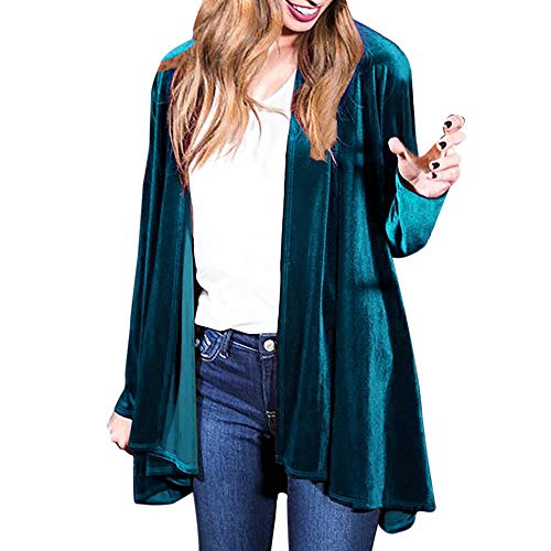 Chaquetas Tallas Grandes Elegantes Rebajas Invierno para Mujer,PAOLIAN Chaquetas Otoño Terciopelo Anchas Señora Negro Abrigo de Cárdigans Largo Fiesta Dama