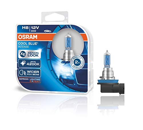 COOL BLUE INTENSE H8 de OSRAM, lámpara para faros halógena, 64212CBI-HCB, automóvil de 12 V, caja doble (2 unidades)