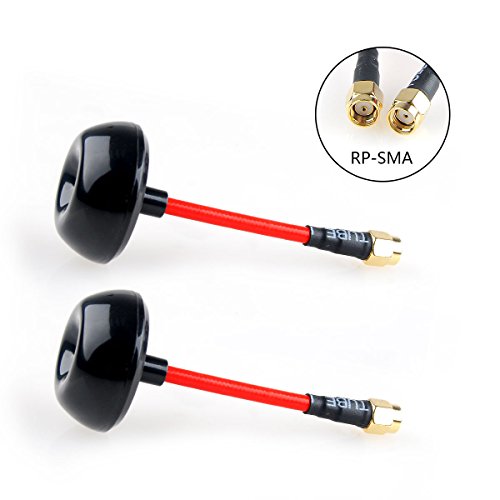 Crazepony-UK 2pcs 5,8 GHz FPV antenne circular polarizzato TX RX RHCP 5DBI par FPV Racing Drone viene QAV250 ecc