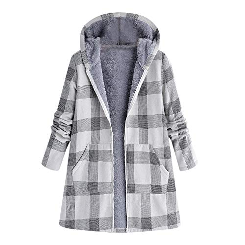 Darringls Chaqueta Mujer Invierno,Abrigos de Chaqueta Algodón de Lino Más Terciopelo Talla Grande Hoodie Imprimir Cálido Sudadera con Capucha