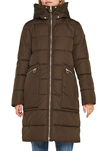 edc by Esprit 109cc1g001 Abrigo, Verde (Dark Khaki 355), Medium para Mujer