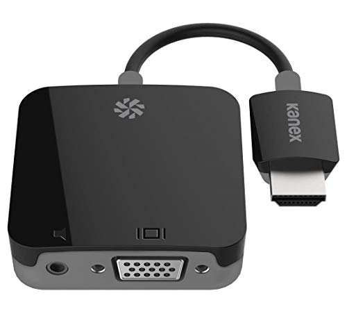 Kanex K172-1075-BK7I 0.175m HDMI Type A (Standard) VGA (D-Sub) Negro Adaptador de Cable de Vídeo - Adaptadores de Cable de Vídeo (0,175 m, HDMI Type A (Standard), VGA (D-Sub), Macho, Hembra, Derecho)