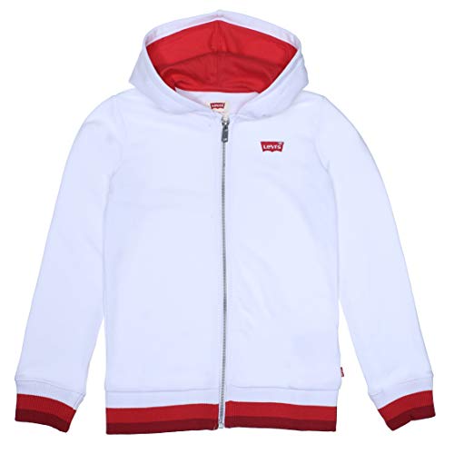 Levi's Kids A910 001 - Sudadera para niña, color blanco blanco 12 años