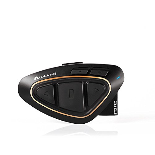 Midland BTX1 Pro - Intercomunicador Moto, Color Negro