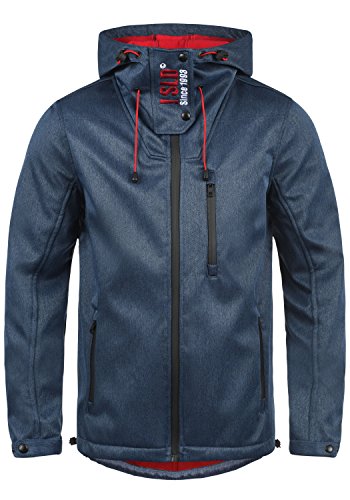 !Solid Iacopo Chaqueta Softshell Abrigo Chaquetas De Entretiempo para Hombre con Capucha con Forro Polar Suave Al Tacto, tamaño:M, Color:Insignia Blue Melange (8991)