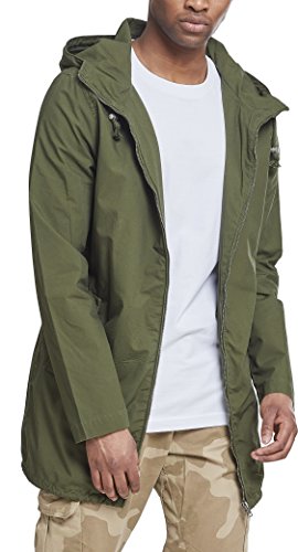 Urban Classics Light Cotton Parka, Verde (Dark Olive 00551), S para Hombre