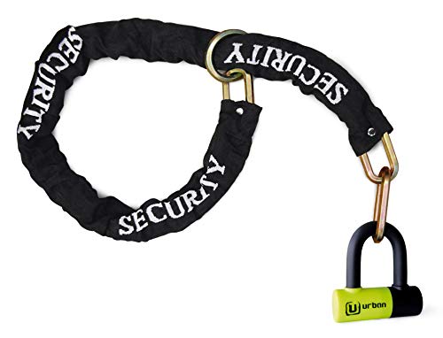 Urban Security Ur59120 Candado Antirrobo Mini U con Cadena Lazo 120 cm