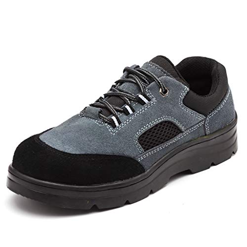 ZYFXZ Zapatos de Seguridad Calzado de Seguridad/Low Top Zapatos/Zapatos Ocasionales al Aire Libre, Calzado Transpirable Ligero de Trabajo Industrial y Construcción Formadores 35-46UK Botas de Trabajo