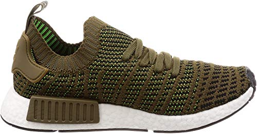 adidas NMD_r1 Stlt Primeknit, Zapatillas para Hombre, Verde (Trace Olive/Core Black/Solar Slime 0), 43 1/3 EU