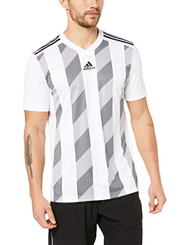 adidas Striped 19 JSY Camiseta de Manga Corta, Hombre, White/Black, M