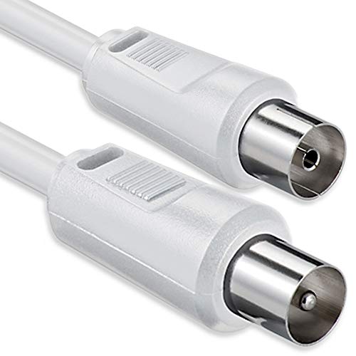 1aTTack - Cable coaxial para antena (conector coaxial F a conector coaxial F, doble apantallamiento, 75db 85db 100db 110 db 120 db 125 db)