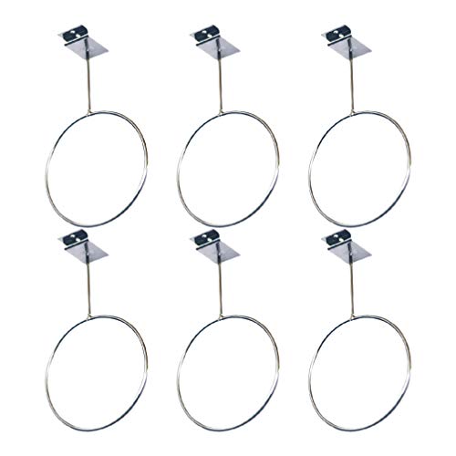 BESPORTBLE 6Pcs Soporte de Bola de Pared Estante de Exhibición de Bola Deportiva de Hierro para Pelota de Ejercicio de Fútbol Pelota de Medicina de Baloncesto Voleibol Fútbol (Plata)