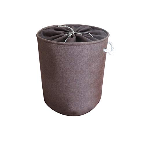 Foldable Laundry Basket, Gran Capacidad de Lazo través de babor Misceláneas del hogar cestas de Almacenamiento Organizador Plegable Ropa Sucia Cesta de lavadero Cesto (Color : Brown)