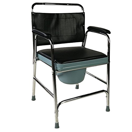 Mobiclinic, Velero, Silla con WC, solla orinal, silla inodoro para discapacitados, minusválidos, ancianos, plegable, reposabrazos, asiento ergonómico, conteras antideslizates
