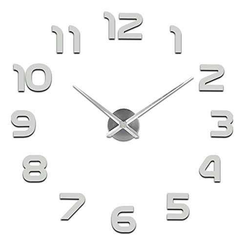 SOLEDI Reloj de Pared 3D DIY Reloj de Etiqueta de Pared Decoración Ideal para la Casa Oficina Hotel Restaurante